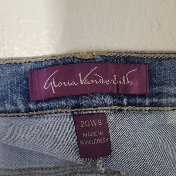 Gloria Vanderbilt Amanda Bootcut Jeans 20 W Short Women's Denim Blue Stretch - Picture 5 of 9